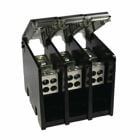Power Distribution Block, Glass Filled Polycarbonate, AWG 6 - 350 kcmil (Run), AWG 6 - 350 kcmil (Tap)