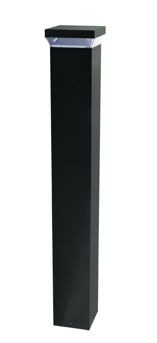 BZLED SQUARE BOLLARD 42" 18W 4K BZ