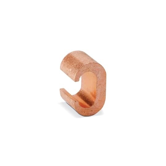 Copper C-Type Compression Tabs, Wire Range Groove A: 3/0 Sol - 4/0 Str, Wire Range Groove B: 6 Sol - 2 Str, Installation Dies F or D3, Length 1-1/16 Inch