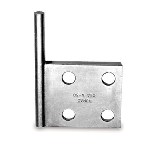 Tin-Plated Copper Overhead Transformer Eyebolt Adapters, pin diameter 1/2, exposed pin size 2-1/4 inch, 4 hole pad