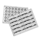 Straight Blade Devices, Permanent Controlled Receptacle Label, 60 labels of each per pack