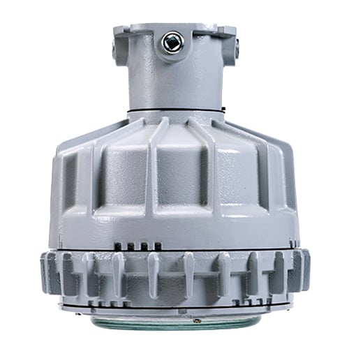 Explosionproof Luminaire, Cylindrical Dust-Ignitionproof Factory Sealed, Series: CMLED, 120 to 277 VAC, 95.5/92 W Fixture, 0.9/0.36 A, LED Lamp, 60000 hr Average Life, 5650 K Color Temperature, 70 CRI, Polycarbonate Lens, 8982 Lumens, NEMA 3R/4X/5/IP66/IP67 Enclosure, Ceiling Mounting, Cast Copper Free Aluminum Housing Material, Painted Gray Baked Epoxy Clad Housing Finish, 14.3 in L x 13 in W Dimensions