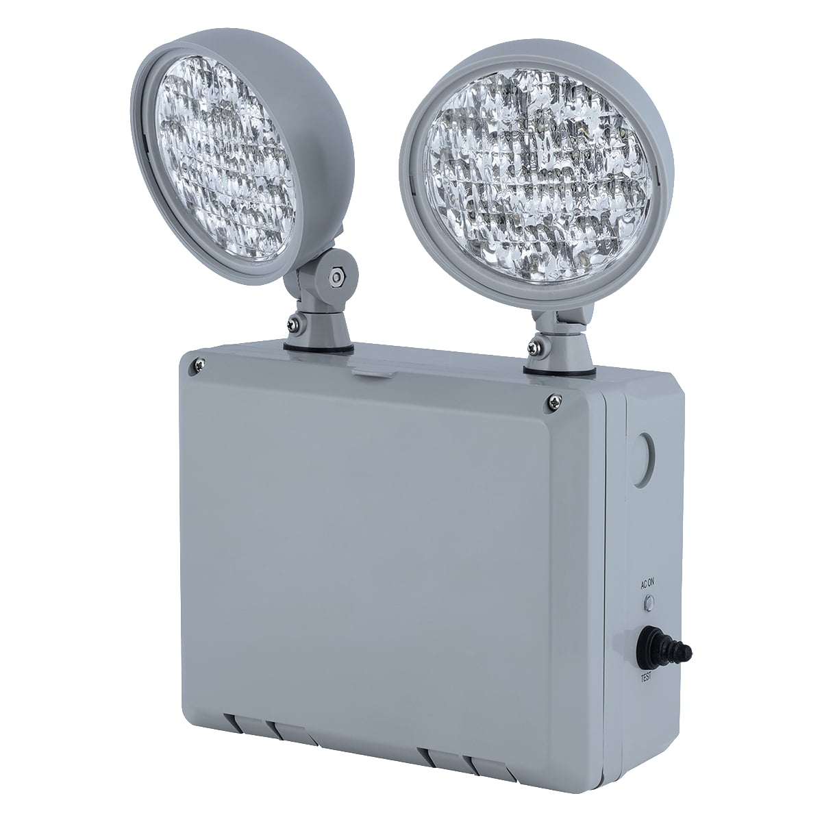 CU2W Series, Battery Runtime: 90 min, Battery Type: Nickel Cadmium, Color: Gray, Number of Lamps: 2, Lamp Type: LED, Voltage Rating: 120/277 VAC, Wattage: 3.75 W.