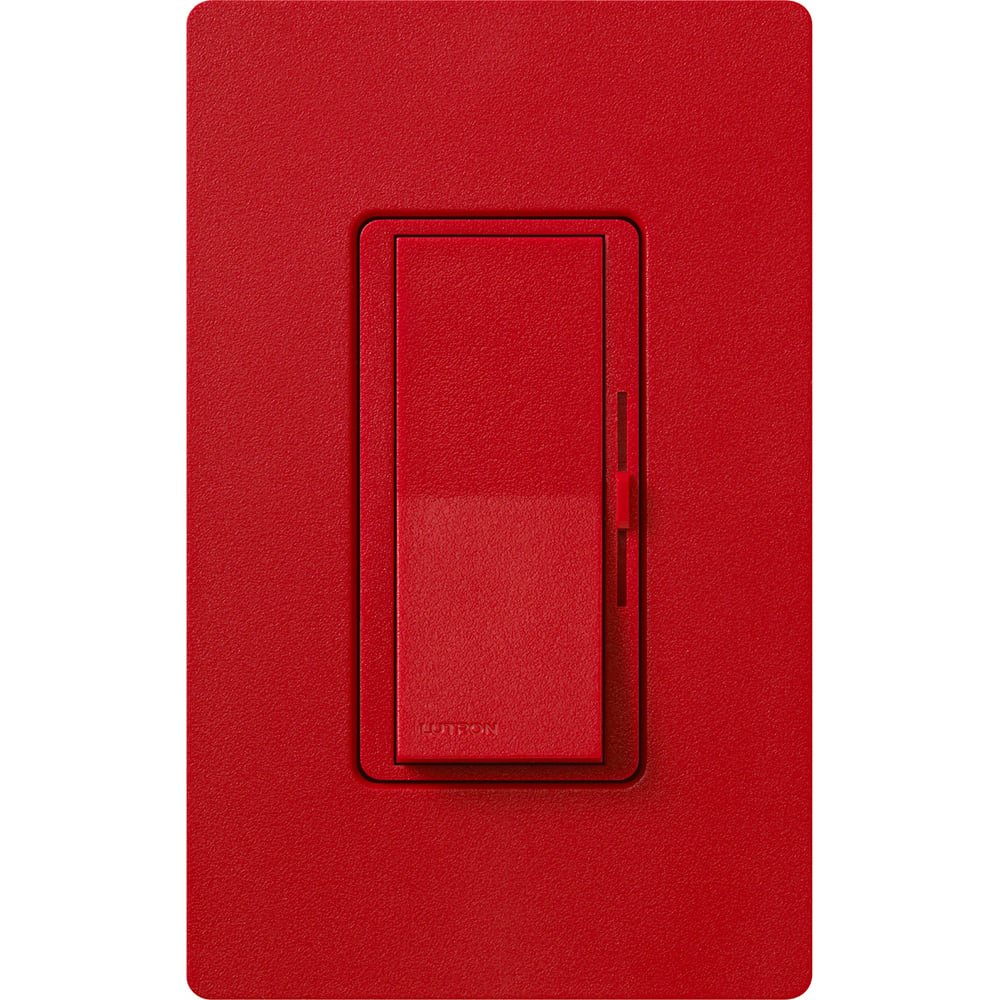 Diva Dimmer - Satin Finish, Fluorescent or LED Dimming with 0-10V Ballasts and Drivers, Single-pole/3-way, 120-277V/50mA/8A in hot