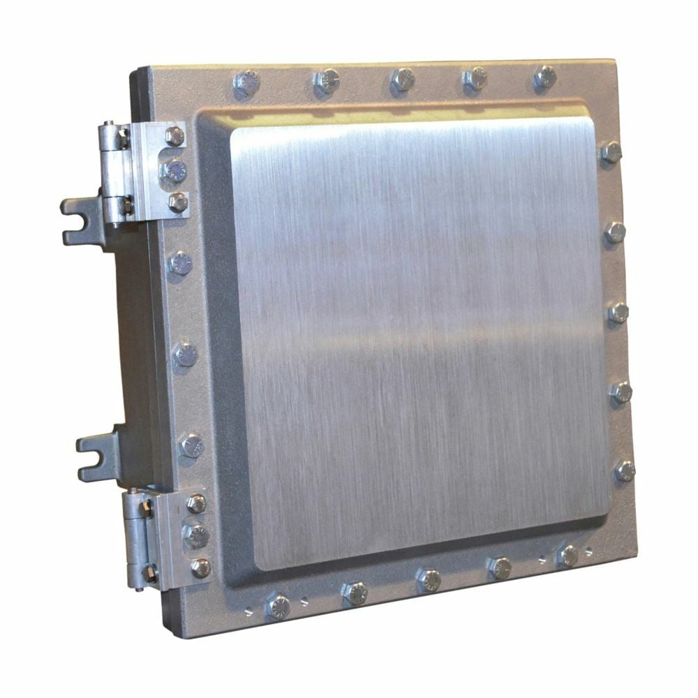 Eaton Crouse-Hinds series ECP enclosure, Square cover, 9-3/8" depth, 18" x 30" x 8", Copper-free aluminum, Tap-in mounting feet