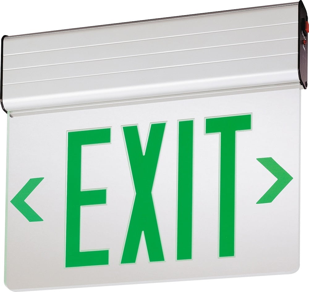 Surface mount LED edge-lit, Single face, Green with Mirror Separator, SKU - 167GLY