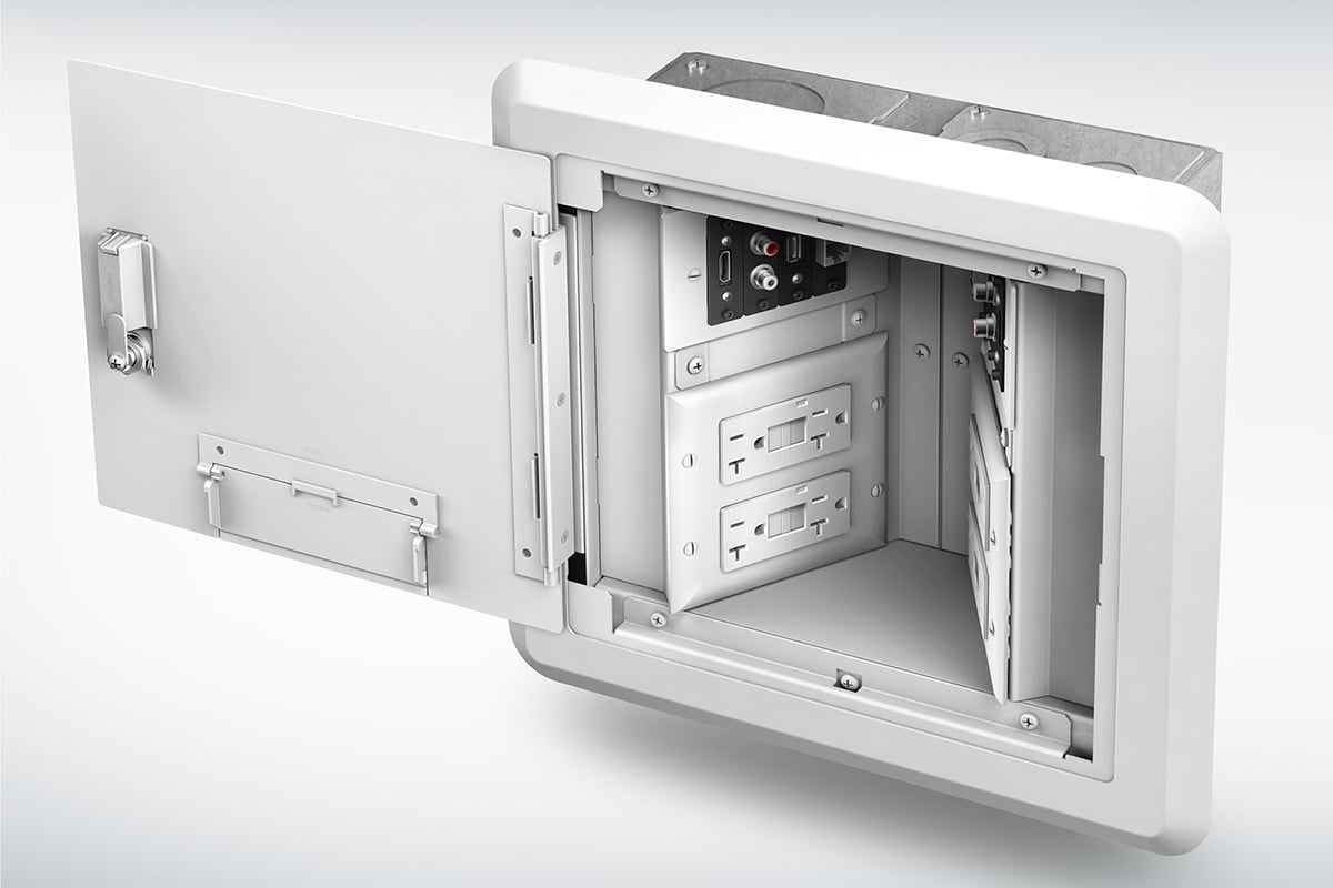 Evolution; Series Hinged Wallbox; 8 Gang, White