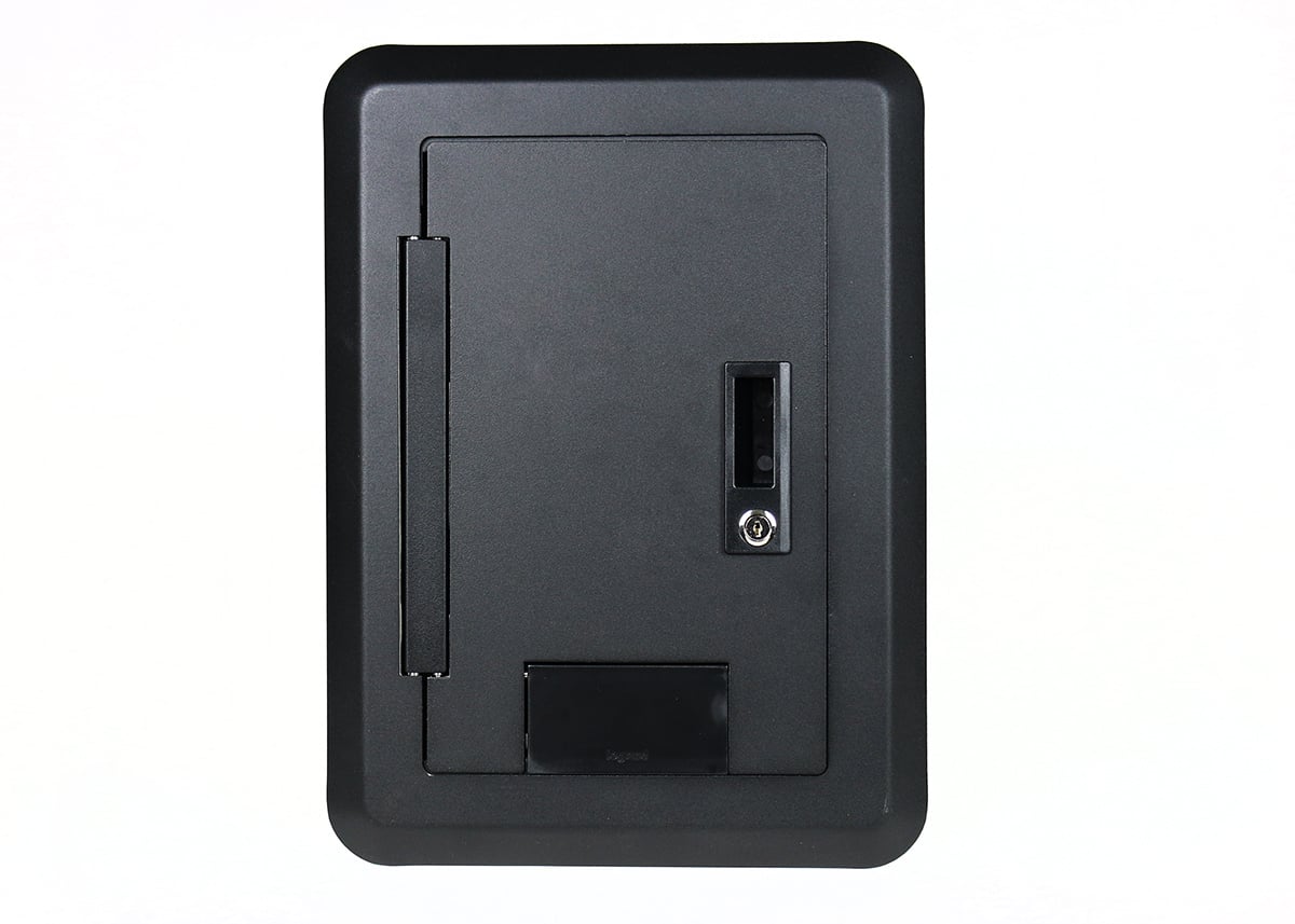 4-GANG HINGED COVER ASSY BLACK
