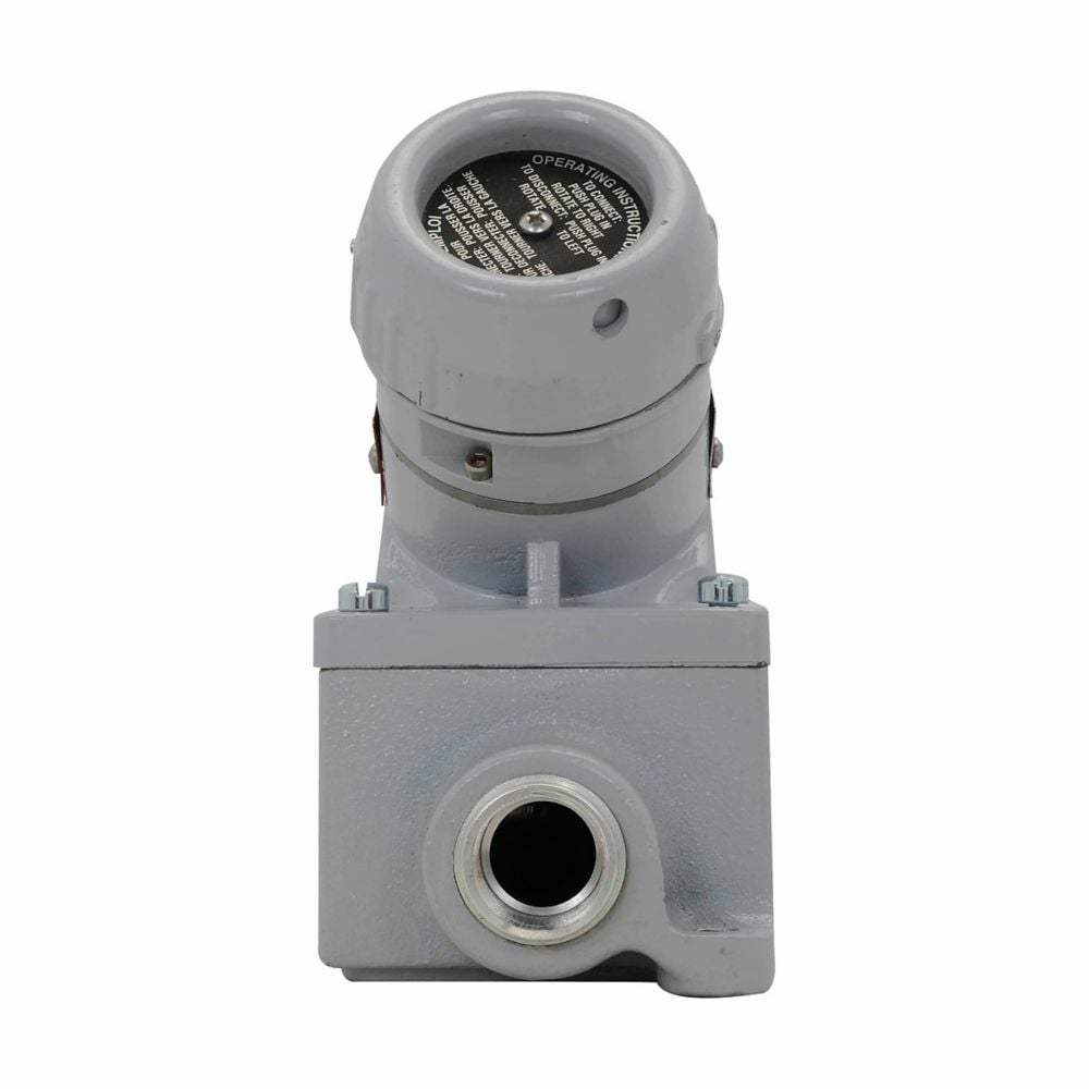Eaton Crouse-Hinds series Ark-Gard ENR Premier receptacle assembly, 20A, Single cover, 50-400 Hz, Copper-free aluminum, 5-20R, Single-gang , Group B rating, Dead end, 3/4", 125 Vac
