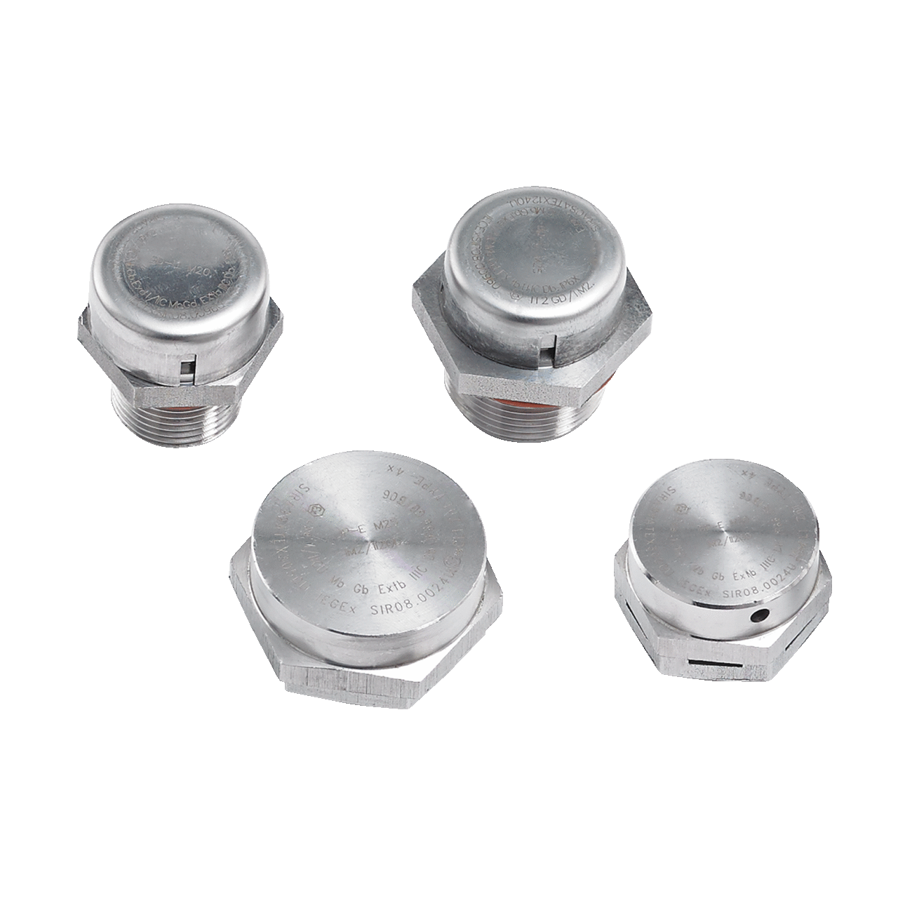 Hazardous Location Breather Drain M25 Ex d, 40x40x25mm, Brushed, Stainless 316