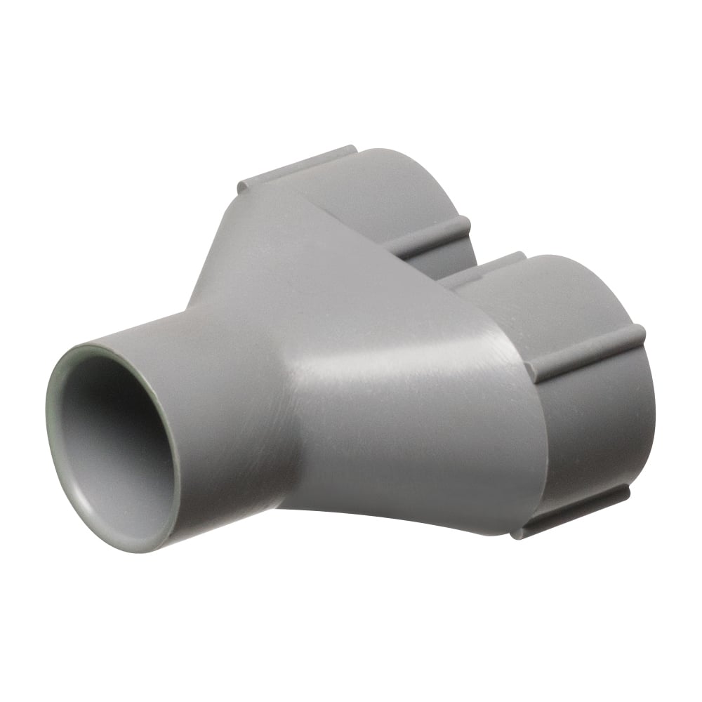 Y adapter providing two 1" openings for conduit entering a 1" hub. For use with Arlington's FLBC4500.