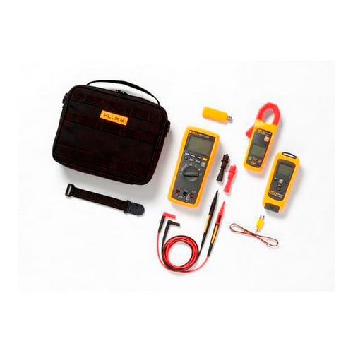 Start building tomorrows test tool system today with the Fluke 3000 FC Digital Multimeter. The new Fluke Connect system of test tools communicates with the new Fluke Connect mobile application on your Android or iOS smart device, allowing you to share live measurements, monitor readings from safe distances, and get your job done easier than ever before. The wireless digital multimeter functions as the mobile hub, displaying readings from up to three module tools simultaneously from up to 20 m away. The Fluke Connect modules also give you the flexibility to build your wireless test tool system how you want when you want. Fluke 3000 FC HVAC System includes multimeter, ac current clamp module, temperature module and accessories.