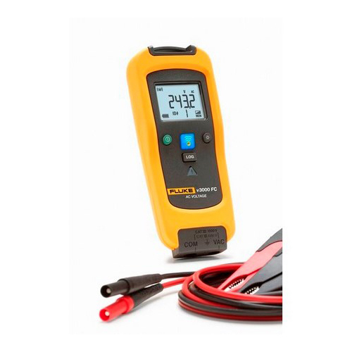 The Fluke 3000 FC Wireless Test Tools are a team and the modules are team players. You connect any of the Fluke Connect Modules to your test point and then view the results on specific Fluke Connect enabled hardware or through Windows software on your PCup to 20 meters (65.6 feet) away. Save time and conduct more tests with less trips. Fluke v3000 FC Wireless True-rms AC Voltage Module. A fully functional true-rms voltage meter that wirelessly relays ac voltage measurements to other Fluke Connect enabled master units, listed below: Fluke 3000 FC DMM  Fluke Ti200/300/400 Infrared Camera  PC via optional pc3000 FC Adapter  Fluke Connect Mobile app