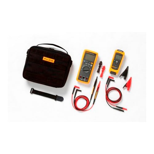 Start building tomorrows test tool system today with the Fluke 3000 FC Digital Multimeter. The new Fluke Connect system of test tools communicates with the new Fluke Connect mobile application on your Android or iOS smart device, allowing you to share live measurements, monitor readings from safe distances, and get your job done easier than ever before. The wireless digital multimeter functions as the mobile hub, displaying readings from up to three module tools simultaneously from up to 20 m away. The Fluke Connect modules also give you the flexibility to build your wireless test tool system how you want when you want. Fluke v3000 FC Kit includes multimeter, ac voltage module and accessories.