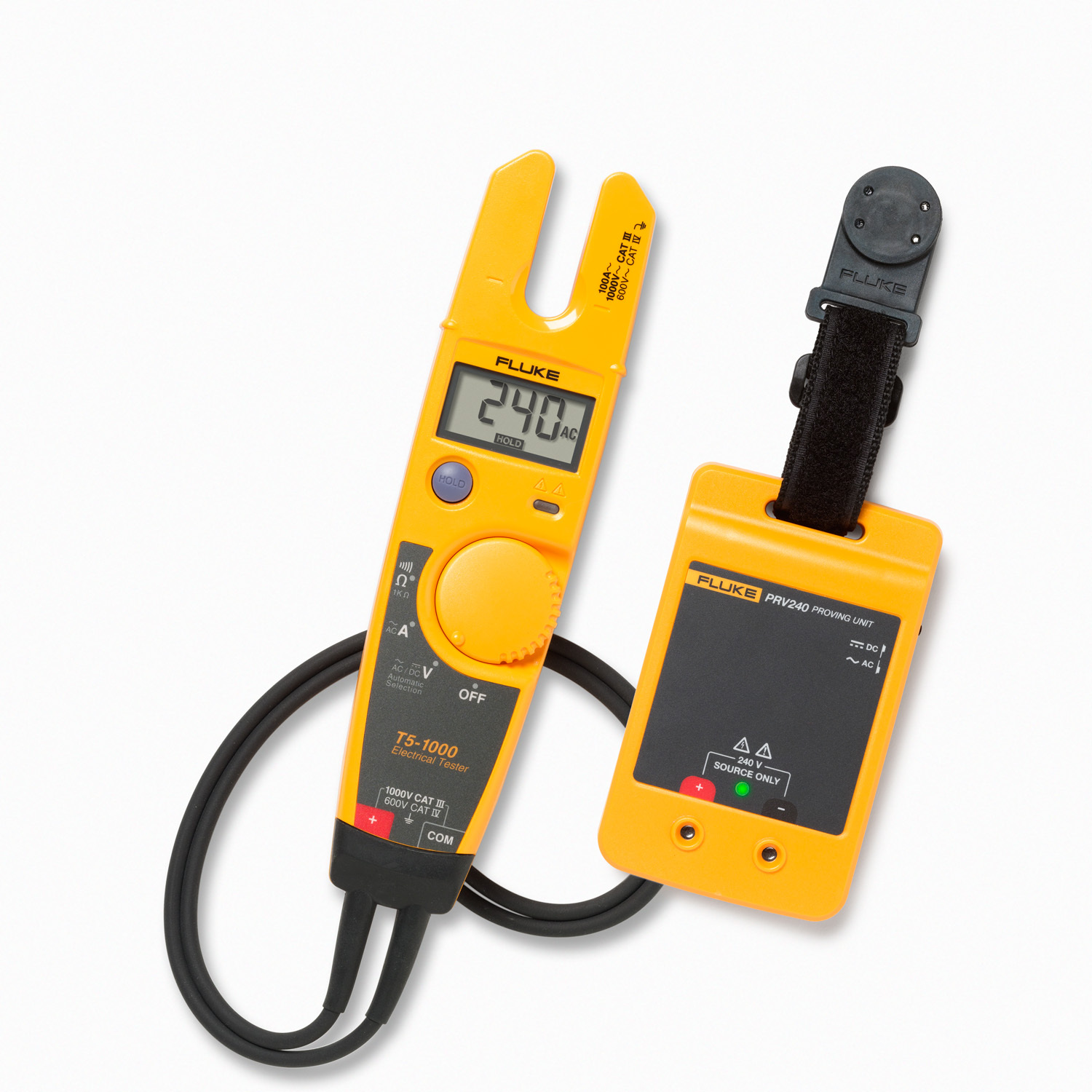 T5-1000 VOLTAGE CONTINUITY & CURRENT TSTR 4 MM DETACHABLE PROBES PRV240 PROVING UNIT TPAK MAG HANGER.