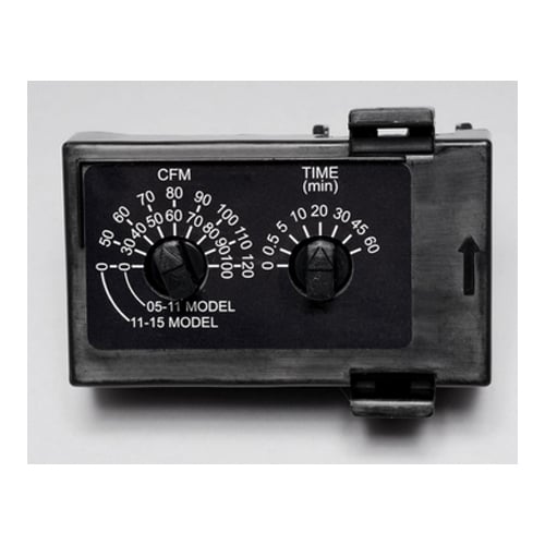 Multi-Speed Module with High/Low Delay Timer: 0, 30-110 or 0, 50-150 CFM settings to satisfy ASHRAE 62.2 continuous ventilation requirements