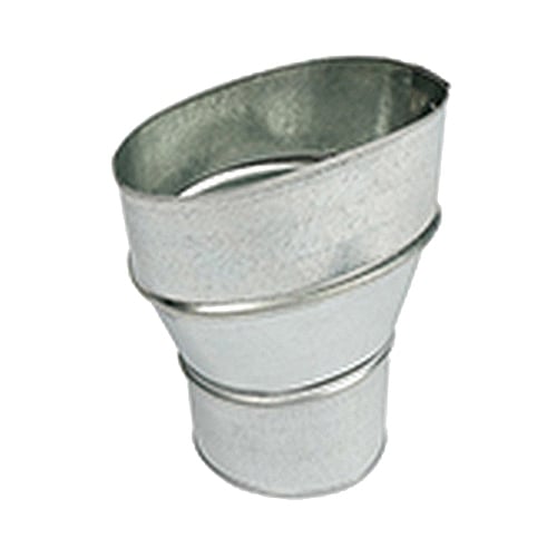 WhisperValue® DC™ 24 Gauge, fire code rated, 4" oval to 3' round duct adaptor.