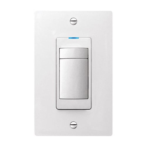 WhisperControl Preset count down delay off timer switch, On/Off, ventilation wall control that can also help comply with ASHRAE 62.2, White, Wall Plate Included