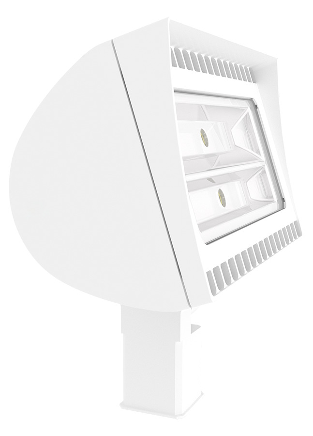 FXLED150SFW Standard Floodlight Fixture,) LED Lamp, 155 W Fixture, 120/208/240/277 V AC, White Housing