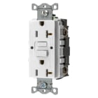 Power Protection Devices, Receptacle, Self Test, GFCI, 20A 125V, 2-Pole 3-Wire Grounding, 5-20R, White