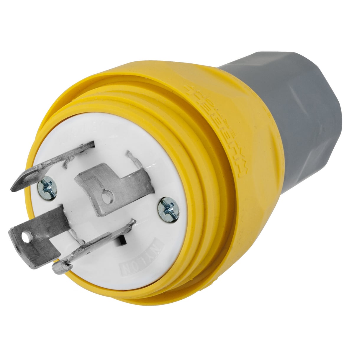 Watertight Twist-Lock Plug, 20A, 3 Phase WYE 120/208V AC, 4-Pole, 4 Wire, Thermoplastic elastomer, NON-NEMA