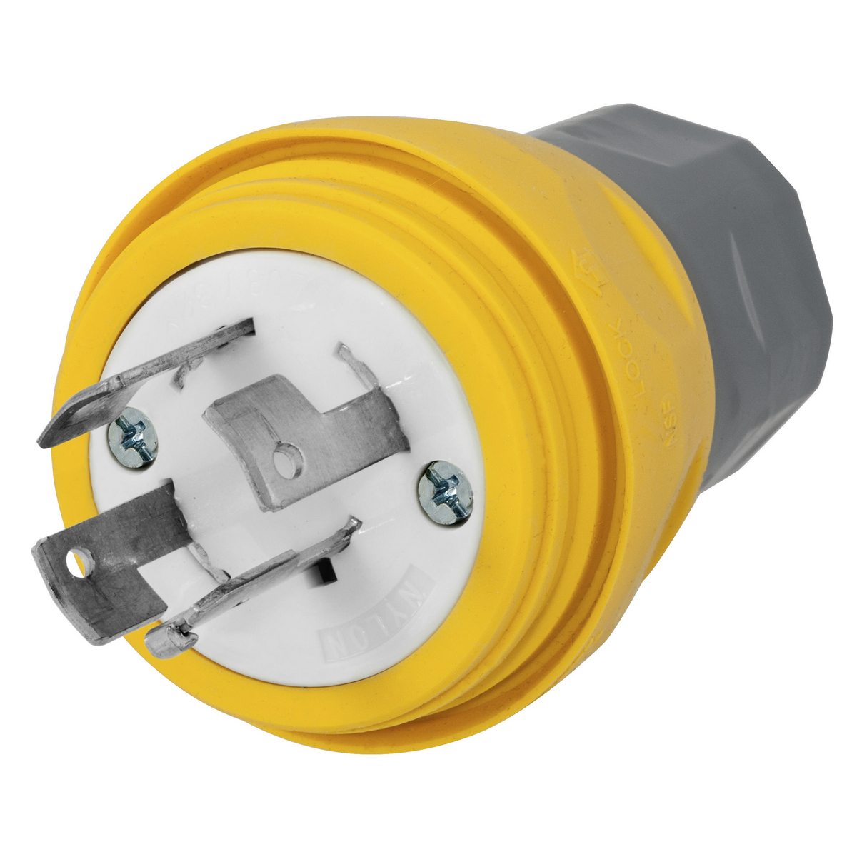 Watertight Twist-Lock Plug, 30A, 3 Phase WYE 120/208V AC, 4-Pole, 4 Wire, Thermoplastic elastomer, NON-NEMA