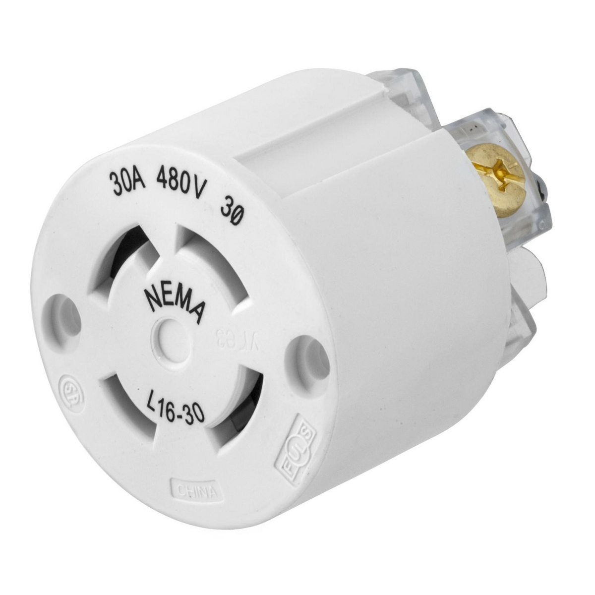 Watertight Devices, Accessories, Replacement Interior, 30A 3 Phase 480V, L16-30R, White