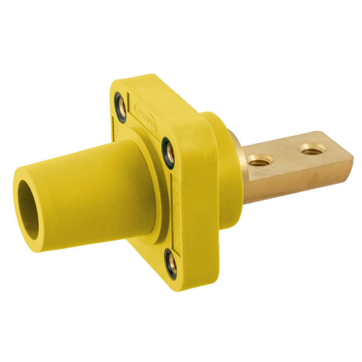 Hubbell Wiring Device Kellems, Heavy Duty Products, Single PoleProducts, Female Bus, 400A 600V AC Max, 2 Hole, Yellow