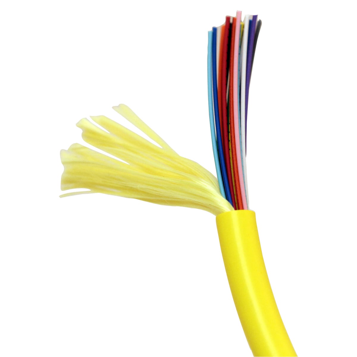 HFCD1 Series Indoor Tight Buffer Distribution, 6 strand, Plenum, OS2, SM , Yellow Jacket.