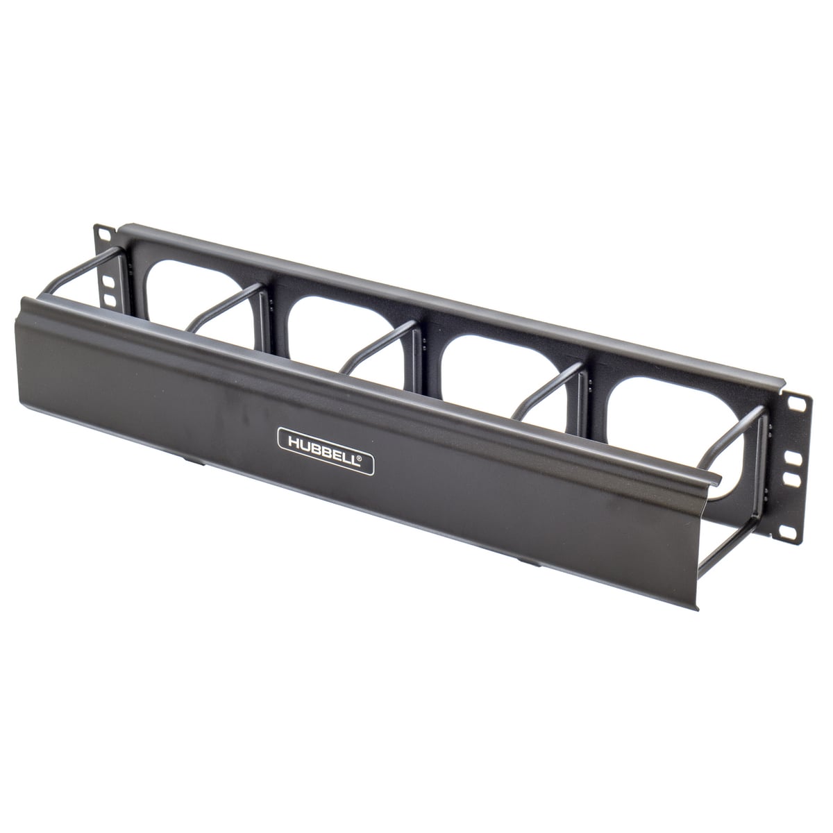 Horizontal Cable Management, M-Series,2-Unit, 4" Extension, With Cover, Black