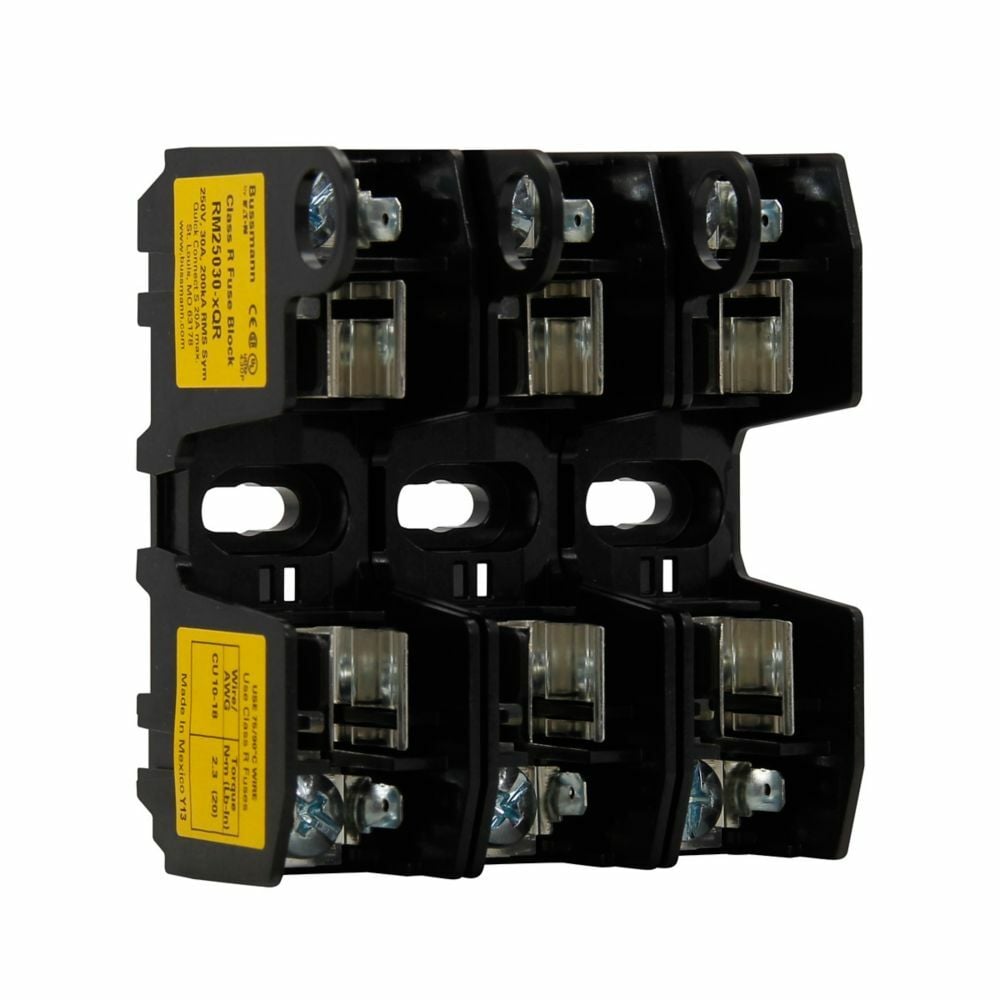 Eaton Bussmann series HM modular fuse block, 250V, 0-30A, QR, Two-pole