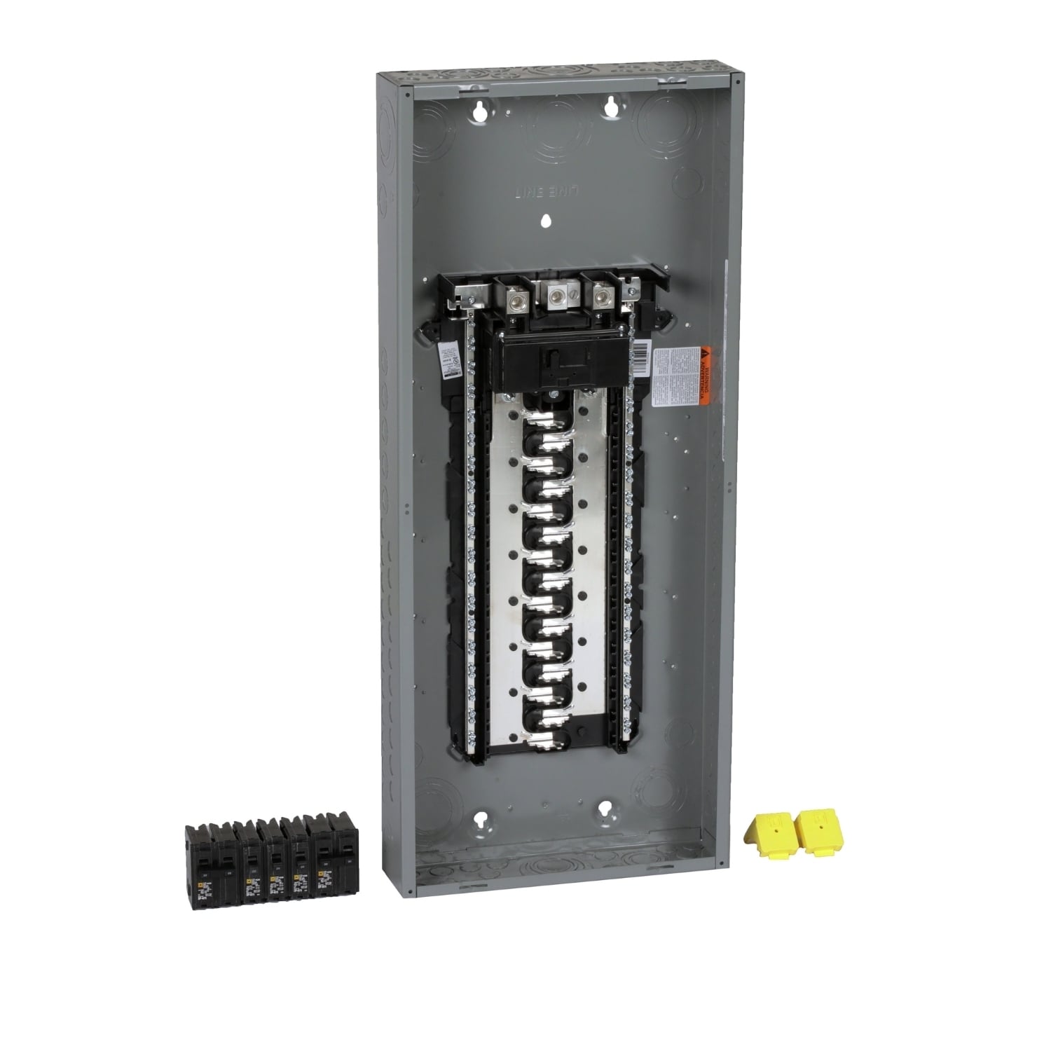 HOM3060M150PCVP Homeline Load center, Homeline, 1 phase, 30 spaces, 60 circuits, 150A convertible main breaker, PoN, NEMA1, value pack