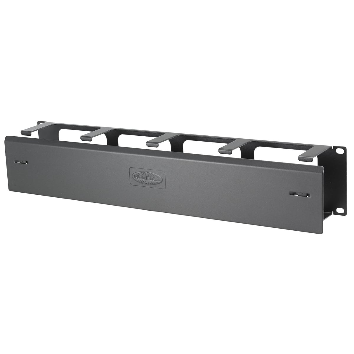 Horizontal Cable Management, S-Series,2-Unit, 3" Extension, Black, with Cover