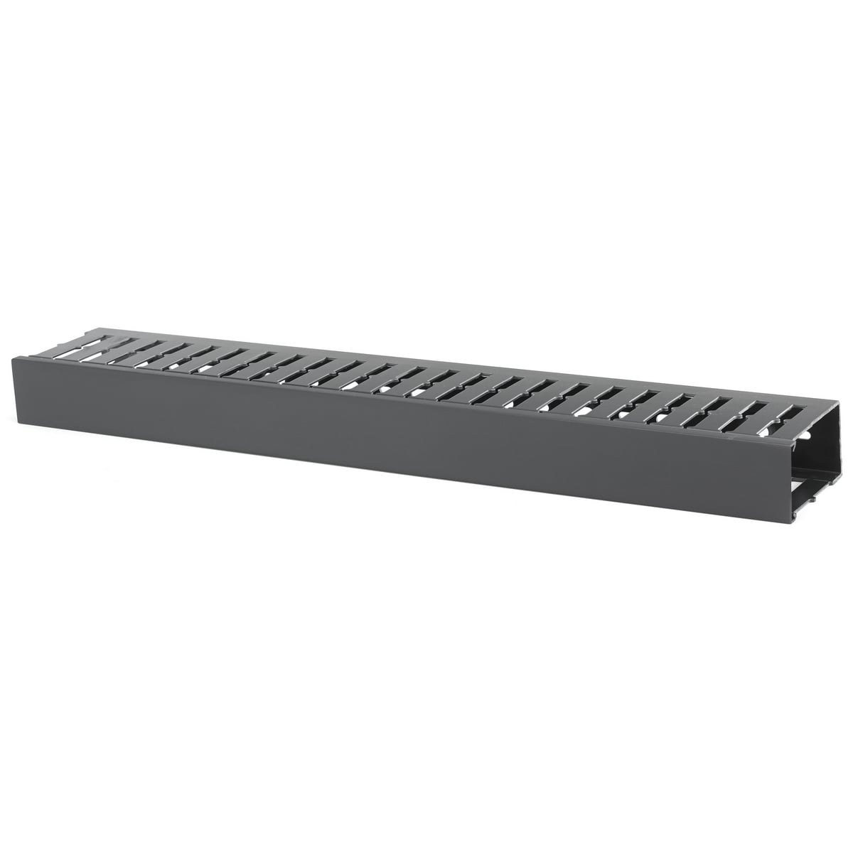 Horizontal Duct, Cable Management, 2-Unit, 3" Extension, Black