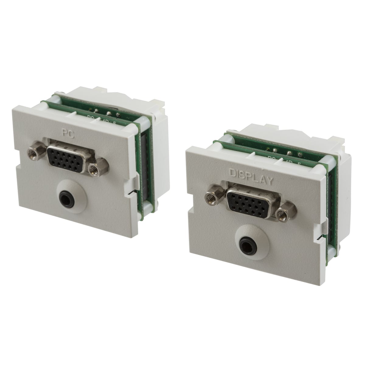 iStation, Modular VGA, 3.5 MM StereoJack, 110 Termination, 1.5-Unit, White