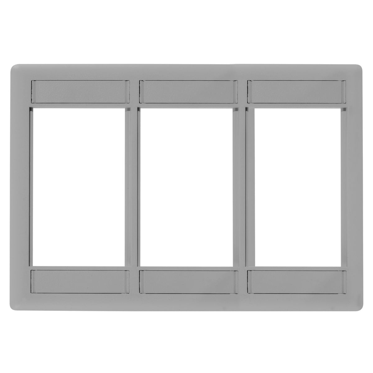 iStation Plate Module Frame, 3-Gang, 3-Unit, Gray