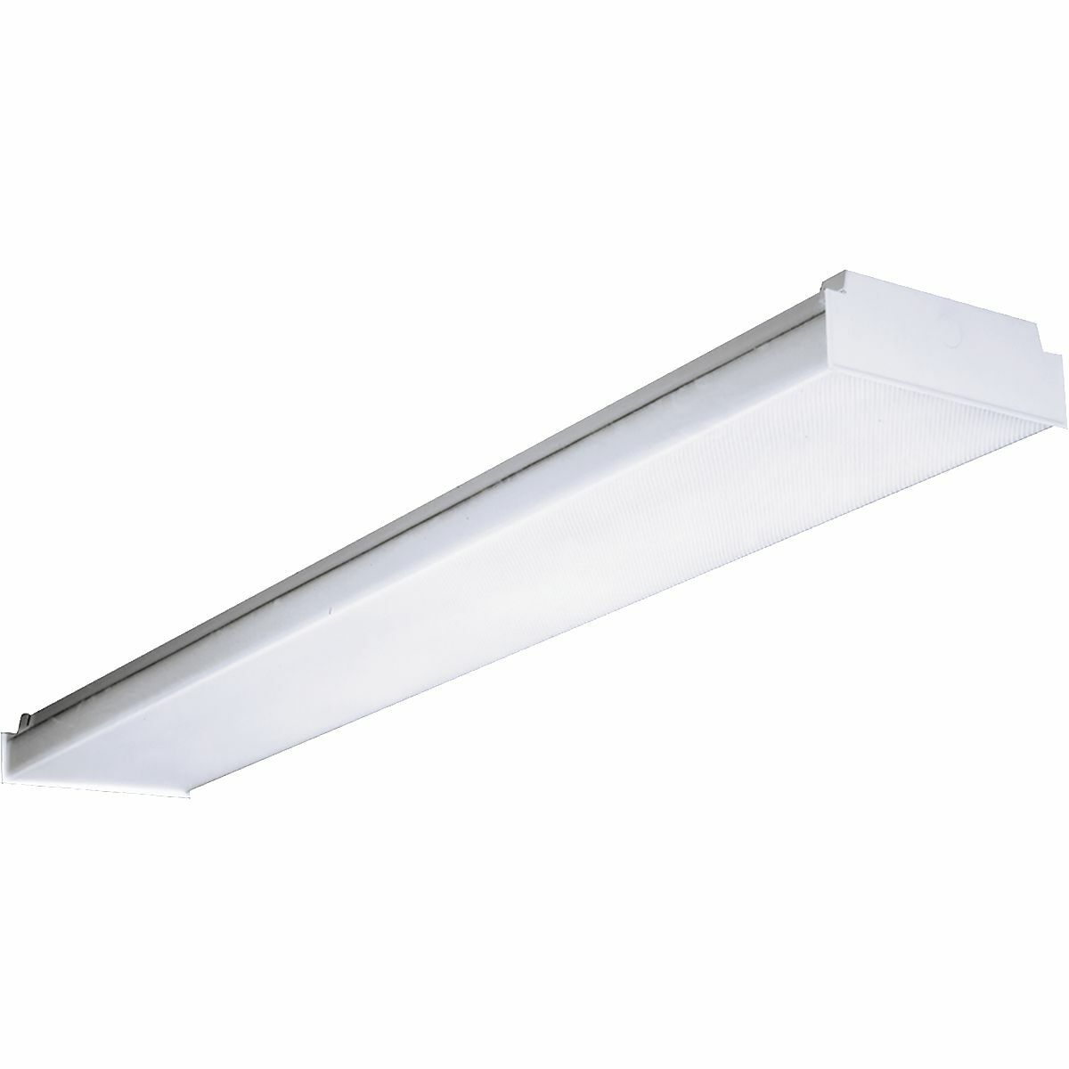 LAW low profile LED wrap, 4 ft, Lens Type: 100 percent acrylic prismatic with interior overlay, Light Output: 4984 lm, Color Temperature: 4000 K, 80 CRI, Driver type: Fixed Output, Voltage Rating: 120-277 V.