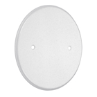 5 in. Round Blank Plate, 3-1/4 in. Box Mount, White