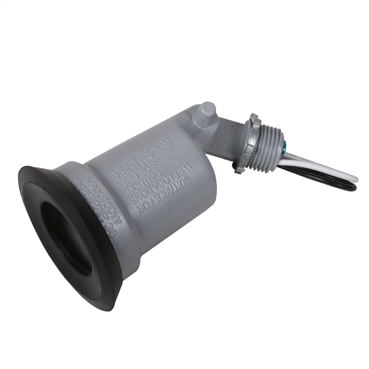 Traditional or CFL Weatherproof Lampholder - Silver