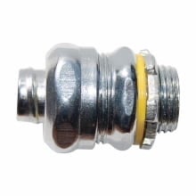 Eaton Crouse-Hinds series liquidtight connector, FMC, Straight, Non-insulated, Steel, 1-1/4"