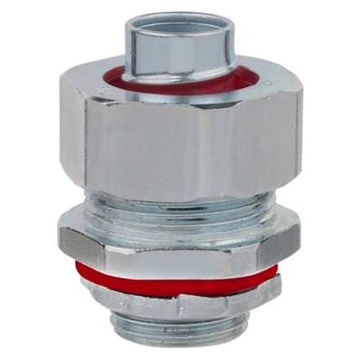Liquidtight Conduit Fitting, Straight, Insulated, Trade Size 1-1/2 Inch, Steel