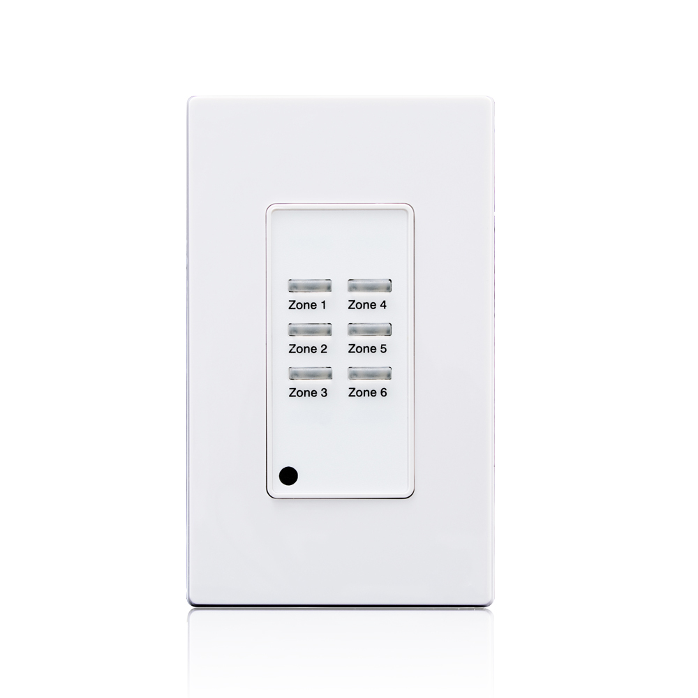 Low Voltage Pushbutton Station. 6 Button-On/Off. 1 Gang - White