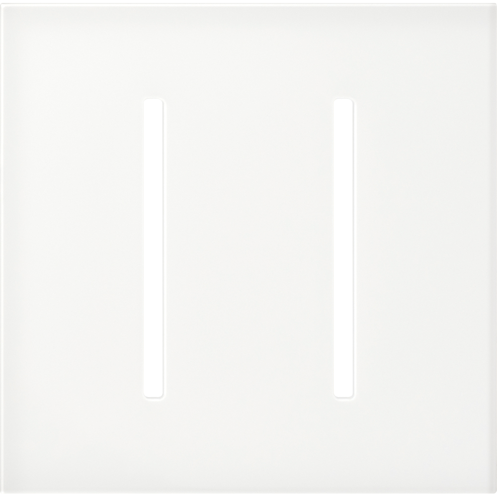 Multigang Wallplate for GRAFIK T Controls, Two-gang for 2 dimmers, switches, or wallstations in clear white glass
