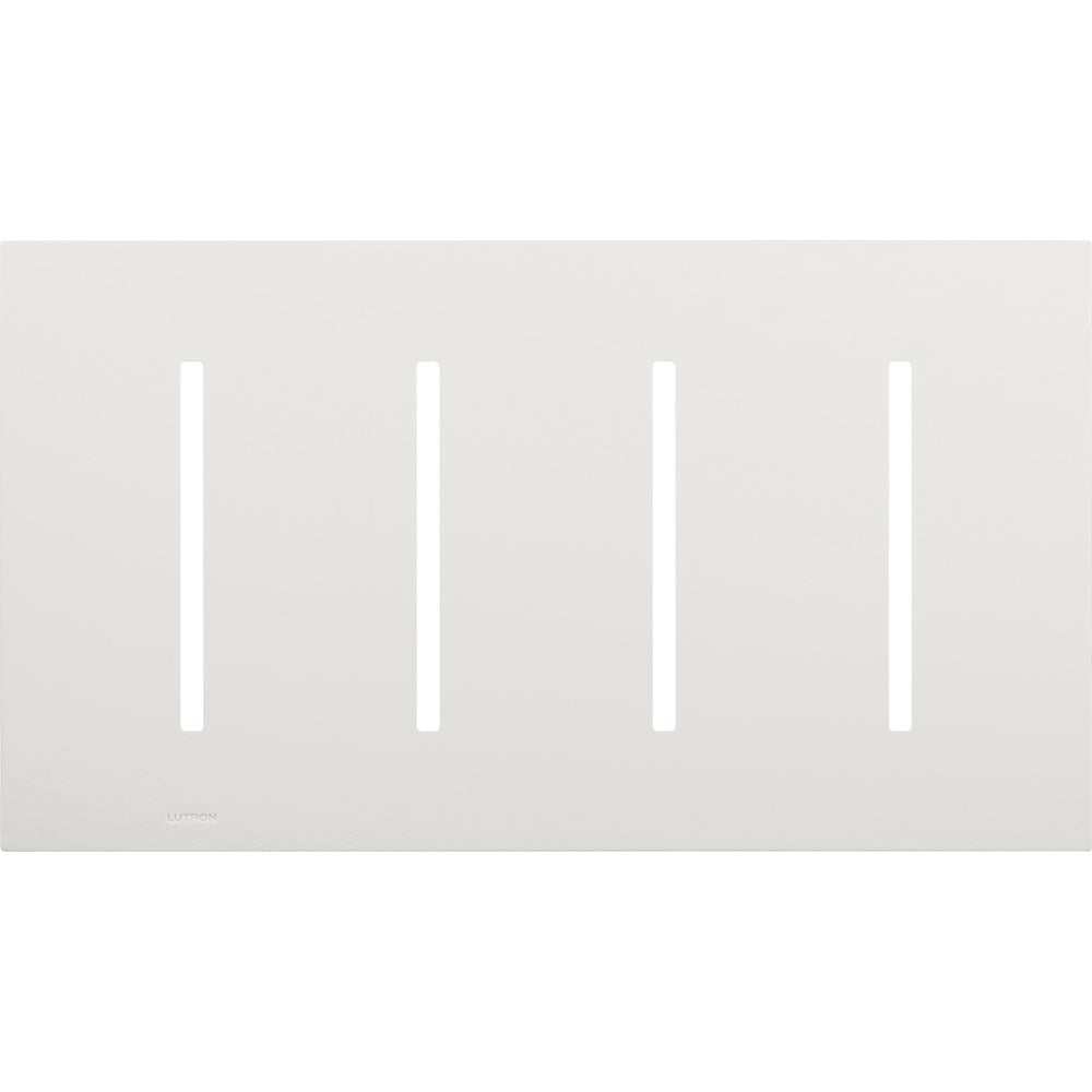 Multigang Wallplate for GRAFIK T Controls, Four-gang for 4 dimmers, switches, or wallstations in white
