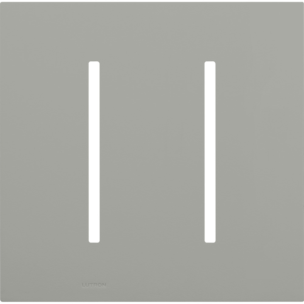 Multigang Wallplate for GRAFIK T Controls, Two-gang for 2 dimmers, switches, or wallstations in gray