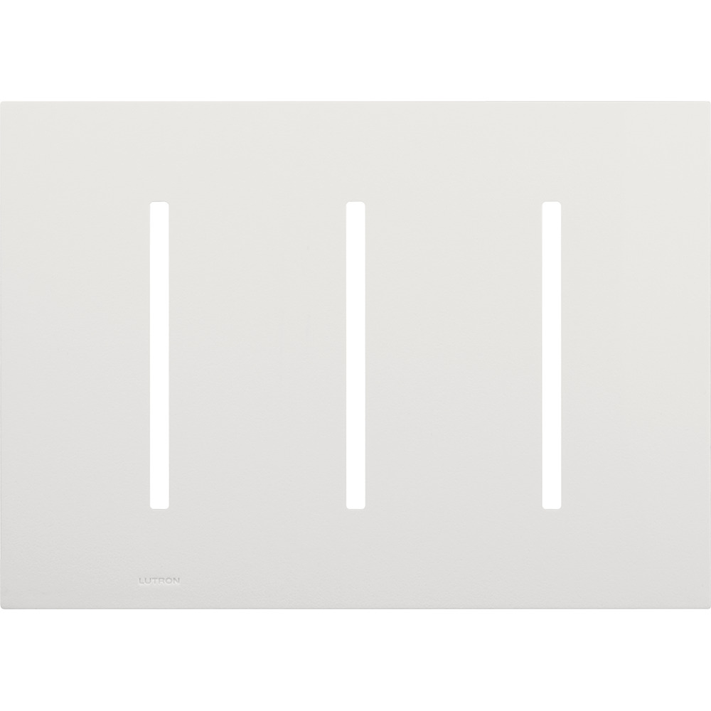 Multigang Wallplate for GRAFIK T Controls, Three-gang for 3 dimmers, switches, or wallstations in white