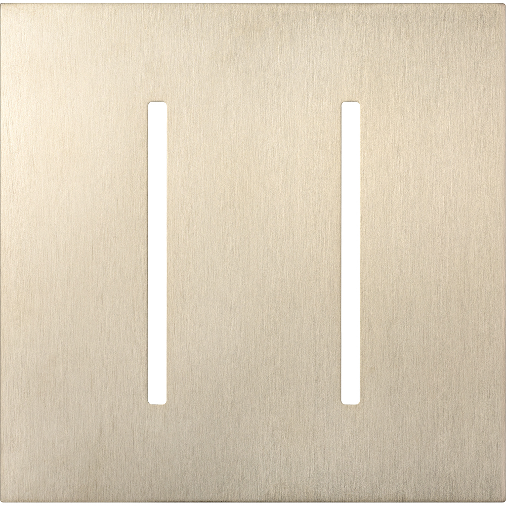 Multigang Wallplate for GRAFIK T Controls, Two-gang for 2 dimmers, switches, or wallstations in satin nickel