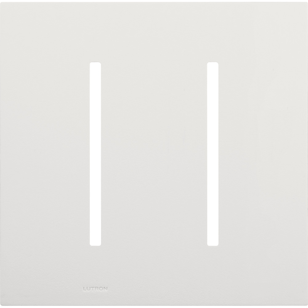 Multigang Wallplate for GRAFIK T Controls, Two-gang for 2 dimmers, switches, or wallstations in white