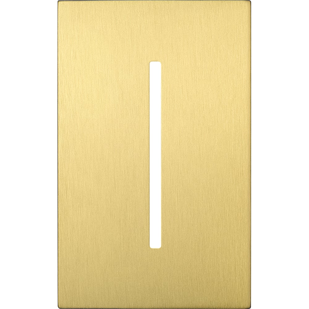 Single-gang WallPlate for GRAFIK T Controls, One-gang for 1 dimmer, switch, or wallstation in satin brass anodized aluminum