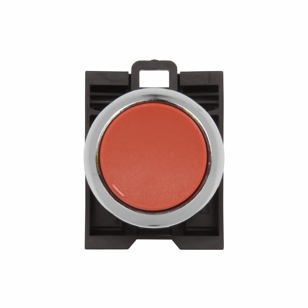 Eaton M22 modular pushbutton Modular Pushbutton, M22, 22.5 mm, Non-illuminated, Metal, Momentary, Red, NEMA 4x, 13, IP67, IP69K (IP66 key-release)